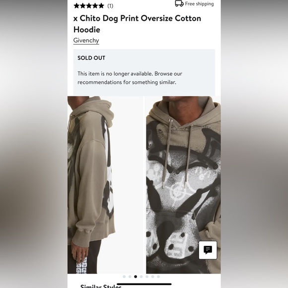 GIVENCHY X Chito Dog Print Graffiti Hoodie - Picture 3 of 13